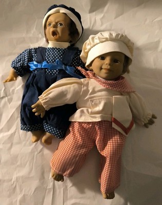 2 Puppen Set mit Keramik Kopf Hände und Füße 26 Cm Panre S.L. C/ Biar