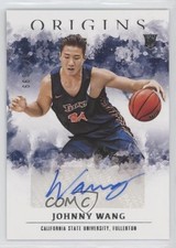 2021-22 Panini Chronicles Draft Picks Origins Rookie 71/199 Johnny Wang Auto n0c