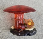 Vintage MCM Wondermold Orange Lucite Resin Mushroom Figurine — photo 3