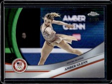 2026 Topps Chrome US Winter Olympics Amber Glenn Green Refractor #/99