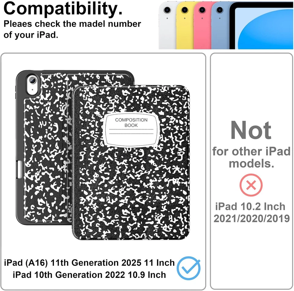 Funda para iPad (A16) 11ª Generación 11 Pulgadas (2025), iPad 10ª Generación 10.9 Inc Foto 2 de 4