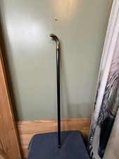 Brass Cobra Snake Handle Walking Cane - 36" Wooden Stick - Antique Finish Gift