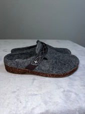 Women's Earth Origins Grey Brown Felt Clog Slippers Size 7