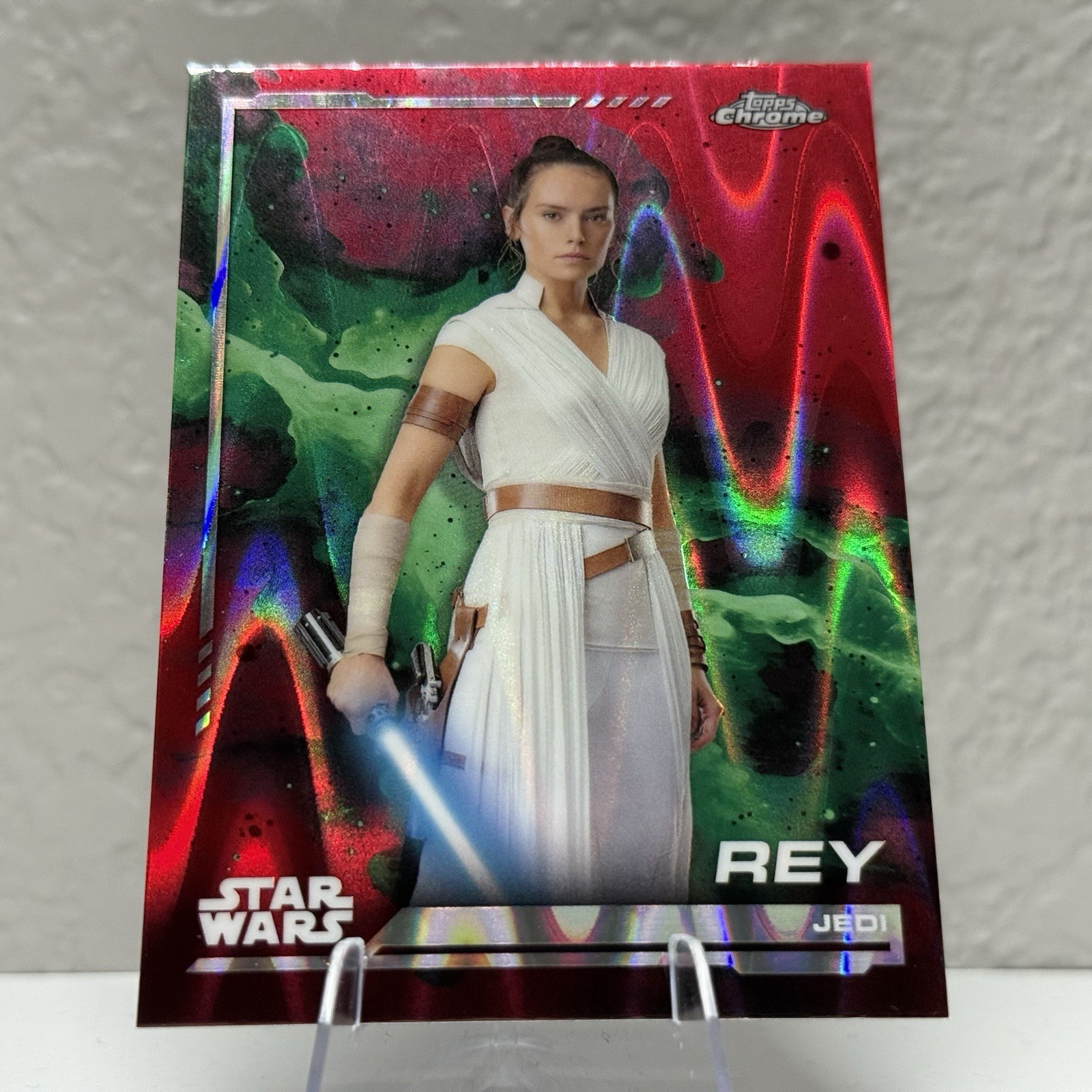 2024 Topps Chrome Star Wars - Rey #112 Red Raywave Refractor