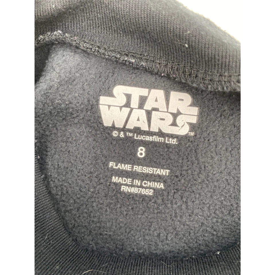 Top de pijama de manga larga Star Wars gráfico polar negro azul niños 8 Foto 4 de 4