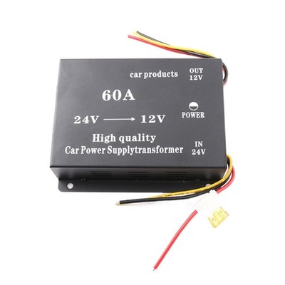 Car Truck Sound Power Adapter Voltage Reducer 24V To 12V 60A Step Down Converter