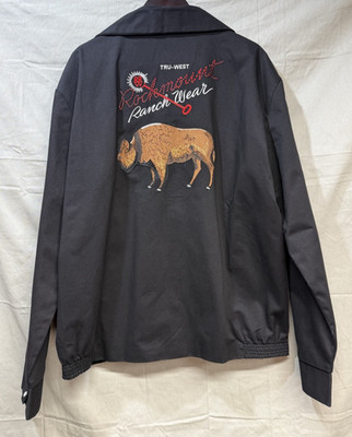 Rockmount Ranch Wear Western Bolero Jacket with Bison Embroidery Men's Size 2XL
