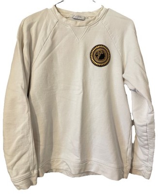 Gianni Versace Collection Men s White Crewneck Sweatshirt Small Gold Medusa
