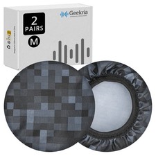 Geekria 2 Pairs Washable Headphone Covers Fits 3.2"-4.3"Headsets M /MC Stone
