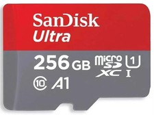 SanDisk Ultra 256GB microSDXC Memory Card Class 10 UHS-I 120MB/s with Adapter