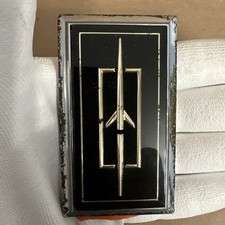 Nos Olds Cutlass Rocket Grill Header Emblem Blackgoldchrome Plastic Adhesive