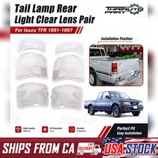 Tail Lamp Rear Light Clear Lens Lh Rh Pair Fit Isuzu Tfr Tf Pickup 1991-1997 Tail Lamp Rear Light Clear Lens Lh Rh Pair Fit Isuzu Tfr Tf Pickup 1991-1997