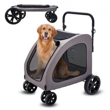 NEW HOT/ Pet Stroller, 4 Wheels Dog Stroller with Brakes, 160lbs Weight Capacit