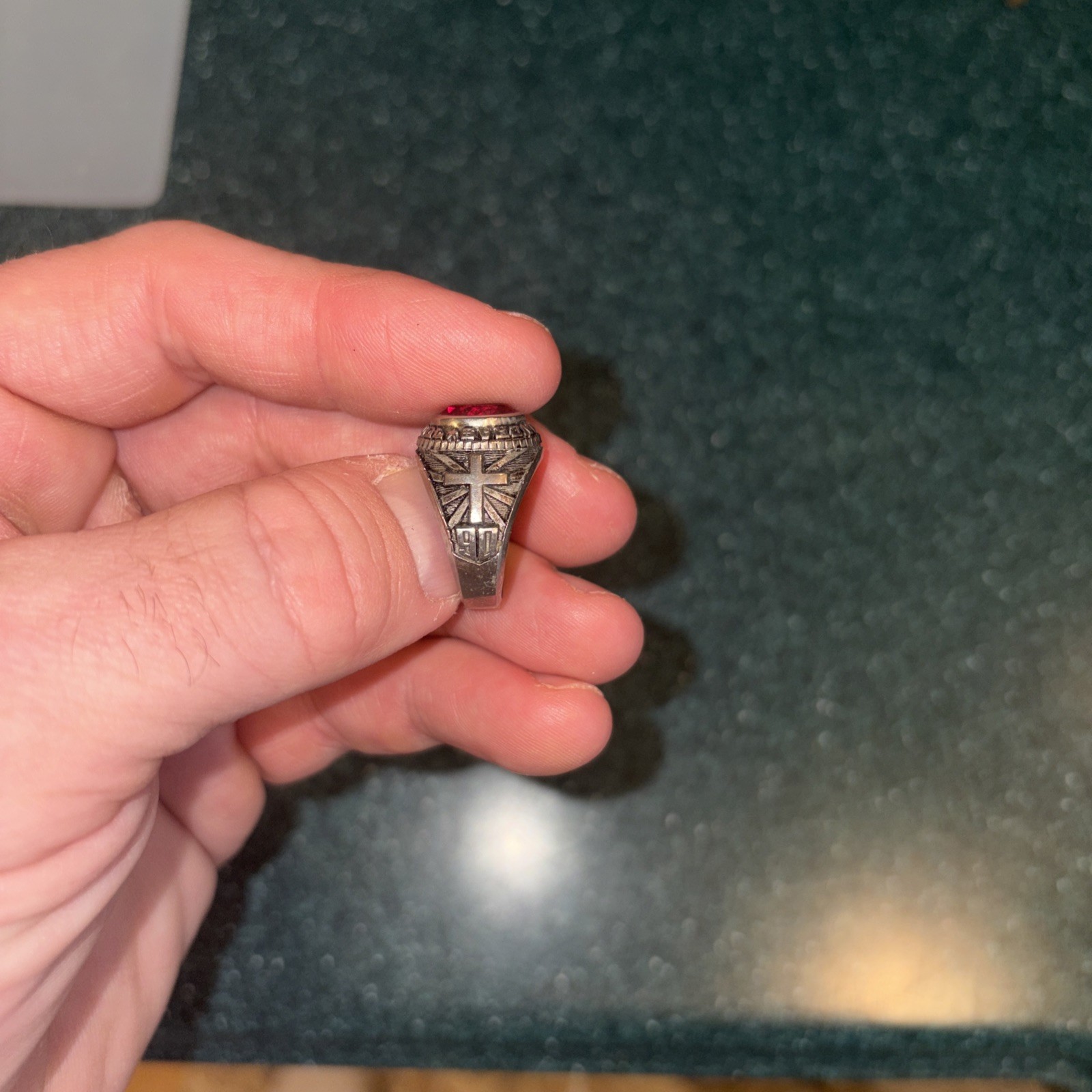 1990 Sterling Silver Highschool Ring Pristine Con… - image 4