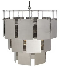 Large Stainless Steel Designer Chandelier Kelly Hoppen Andrew Martin RRP £2995
