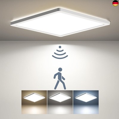 BLNAN LED Deckenleuchte mit Bewegungsmelder Radar, 24W Deckenlampe Flach mit