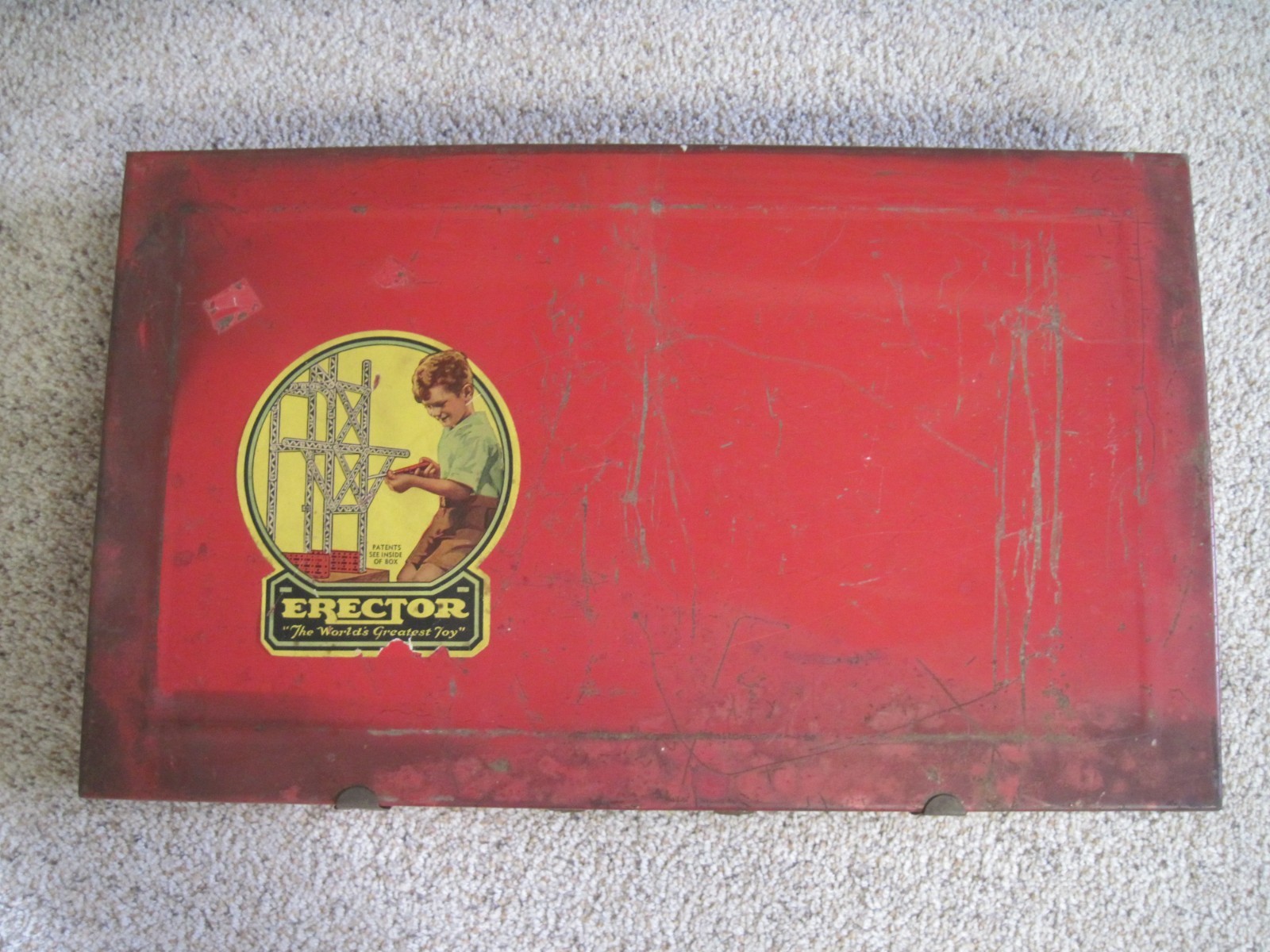 VINTAGE 1938 ERECTOR SET 8 1/2 BUILDS GIANT FERRIS WHEEL