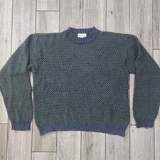 Vintage 90  s Eddie Bauer Wool Sweater - Green/Blue