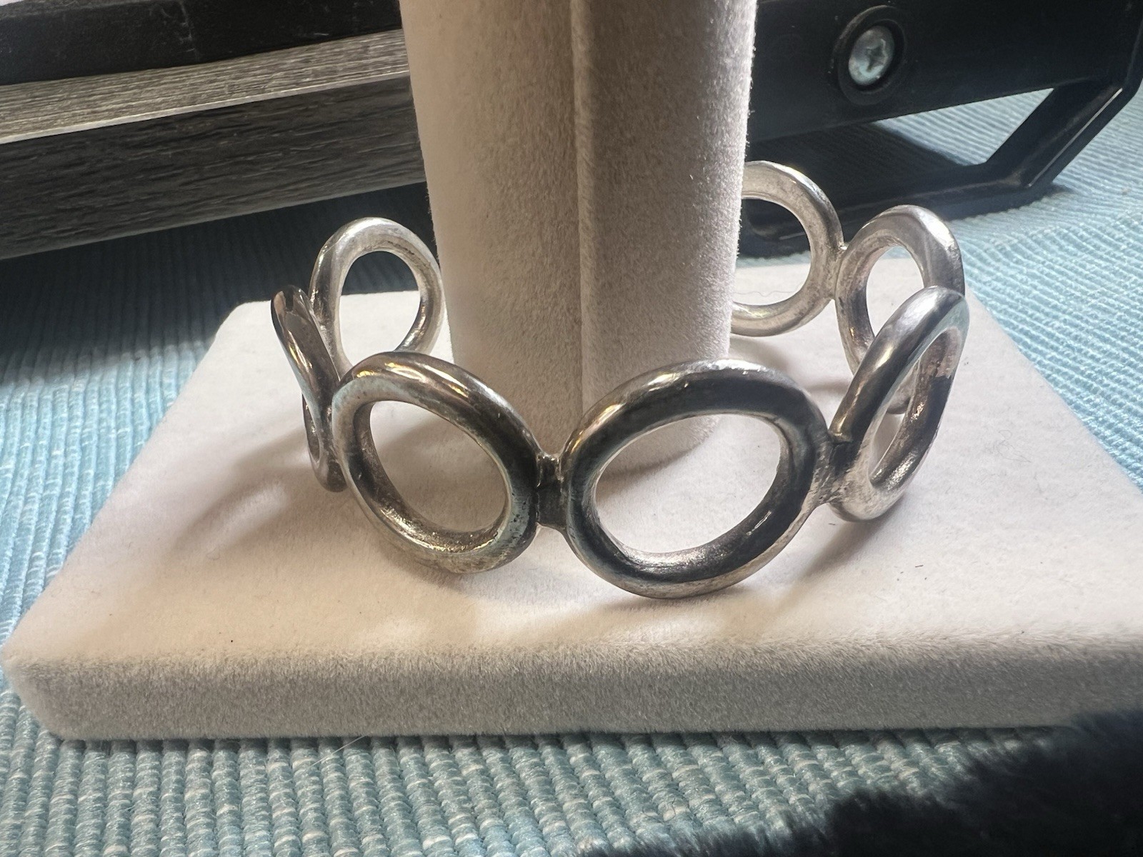 925 Sterling Silver Solid Hoop Cuff/ Bracelet (60) - image 3