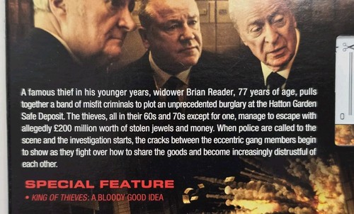 King of Thieves Blu Ray 2018 Michael Caine True Story Biggest Heist In British - Picture 7 of 15