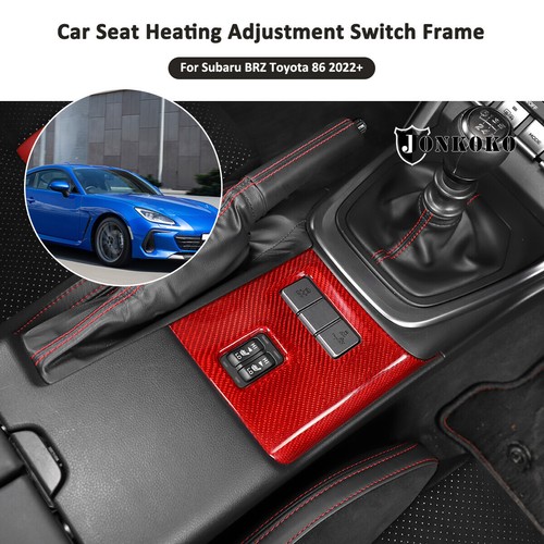 Red Car Interior Seat Control Panel Cover Trim For Toyota 86/Subaru BRZ 2022 - Picture 11 of 12