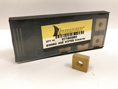 INTERSTATE SNMG 432 Carbide Inserts Grade ICP55 7pcs NEW