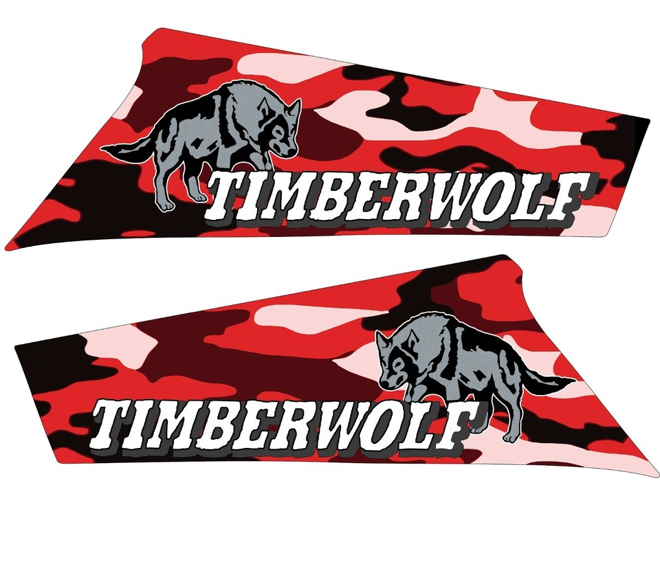 Yamaha Timberwolf 250 4x4 2x4 OEM Camo Tank side Plastic decal graphics ...