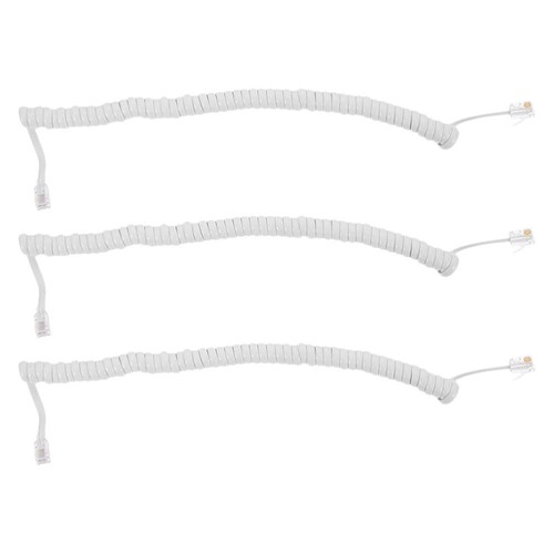3 Pcs Telephone Cable Office Coil Cord for Landline Curly Phones