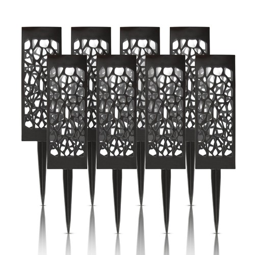 LED Solar Stecklampe 2-8er Leuchte 28 cm Lampen Lichter Garten Erdspieß Terrasse - Bild 25 von 32