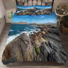 Rough Circulation 3D Printing Duvet Quilt Doona Covers Pillow Case Bedding Sets