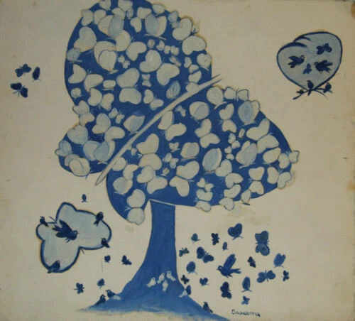 Peintures du XXe siècle et contemporaines huiles fleur, arbre