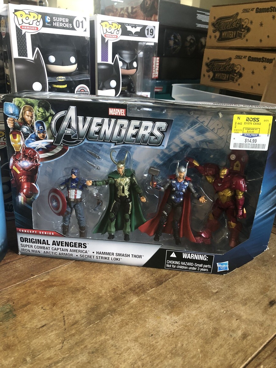 New Sealed 4 Pack Marvel Original Avengers Concept Series 3.75