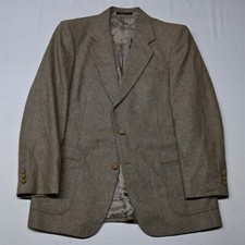 Vtg Angelo Donati 42R Herringbone Tweed USA Made Mens Blazer Jacket Sport Coat