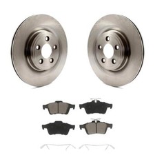 Rear Brake Rotors Ceramic Pad Kit For Jaguar XF XJ XK S-Type XJ8 Vanden Plas XKR