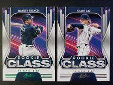 (2) 2022 Panini Absolute Rookie Class Green/Base Wander Franco RCs # RC-20,23 