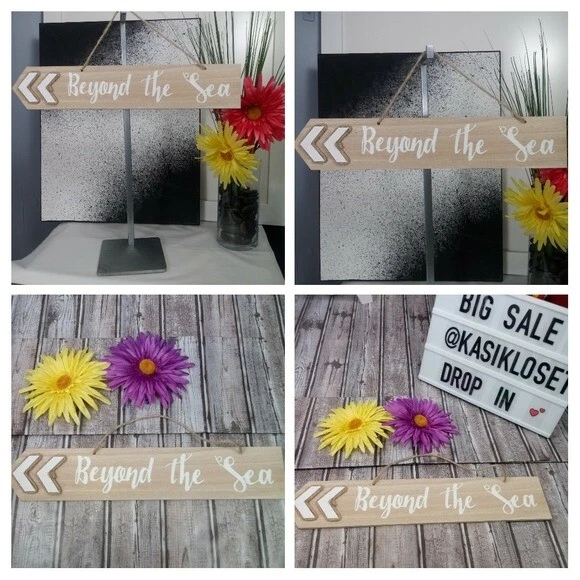 Nautical Wood Sign NEW Nautical And Beach House Theme Beyond The Sea -Hanging - Image 4 of 4