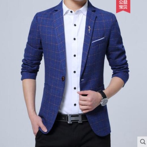 men's slim casual jacket