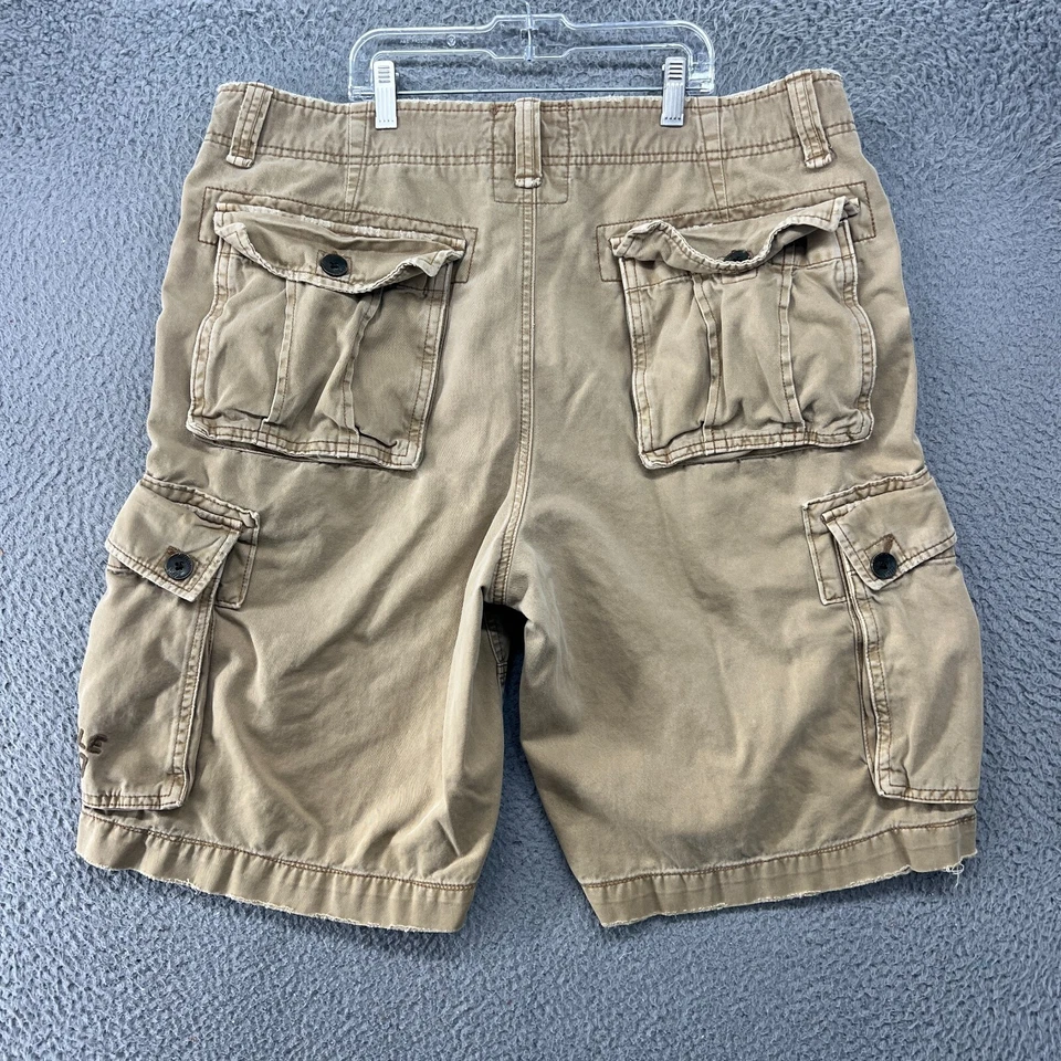 Pantalones Cortos Carga American Eagle Para Hombres 36 Tostados Sueltos Y2K Envejecidos Senderismo Pesca * Foto 2 de 4