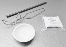 Torch Melting Gold Silver Kit Crucible Borax Handle Rod Melt Scrap Metals 150gr