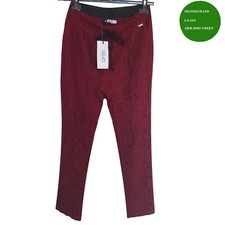 Pantalone donna LIU JO JEANS pizzo macrame foderato jogger elegante new 65088.