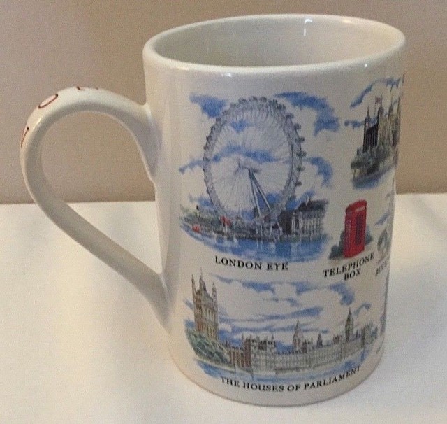 LONDON sites souvenir ceramic coffee MUG 4"H by Elgate Ceramics eBay