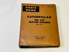 OEM Factory Caterpillar Cat Parts Book Manual Catalog Motor Grader No. 14E 12K