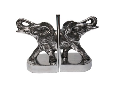 Metall Elefant Buchstütze Statue Figur Skulptur Deko Tischplatte Buchstützen