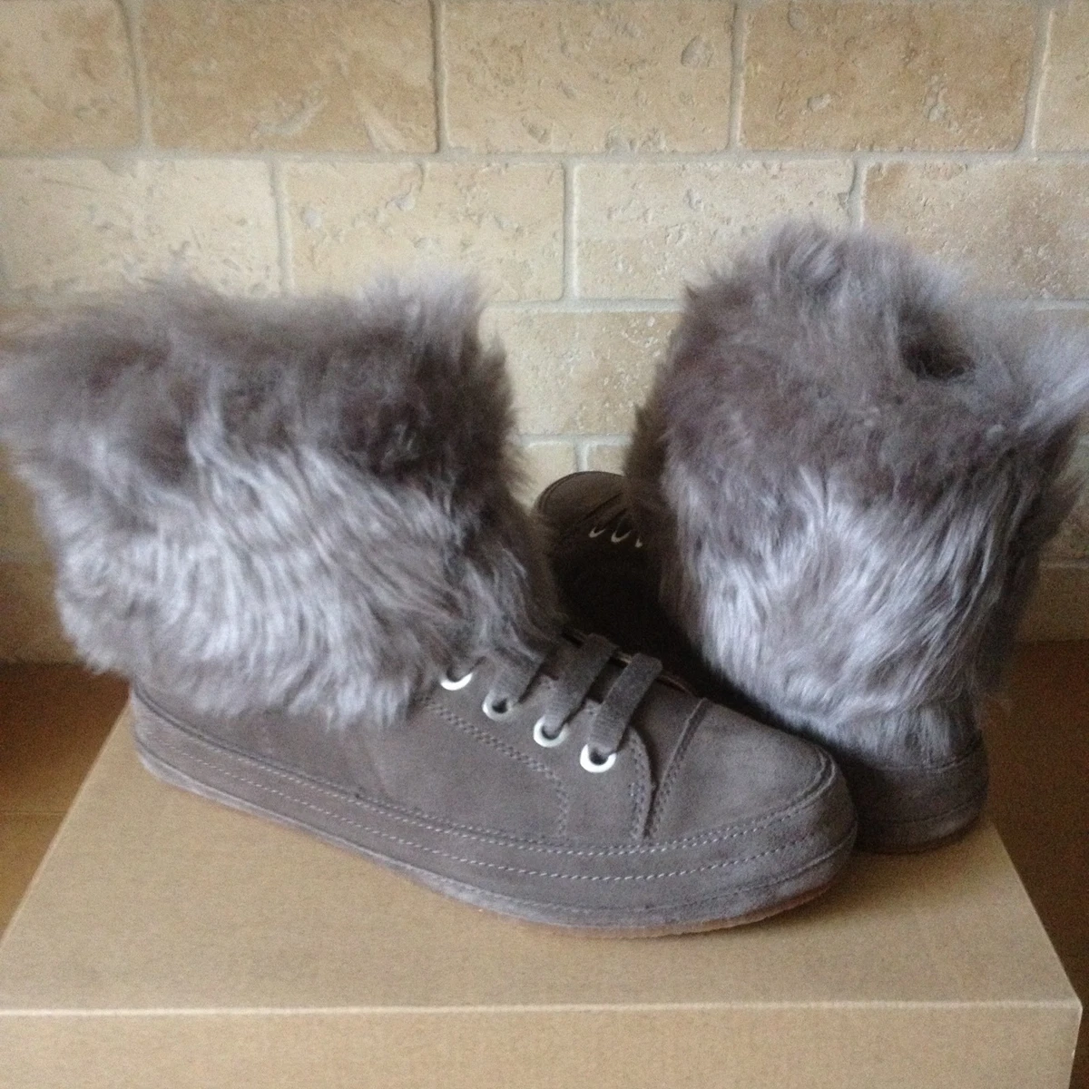 Antoine fur top cuff sneaker