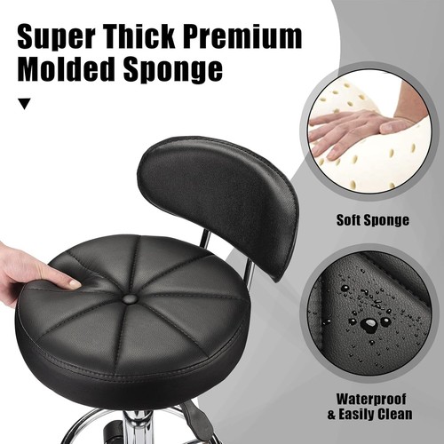Comfortable 360° Swivel Spa Stool with Backrest - Adjustable & Easy to Clean - Picture 9 of 10
