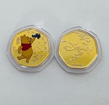 Disney Winnie The Pooh And Friends - P Is For Play - 50p Shaped Gold Coin