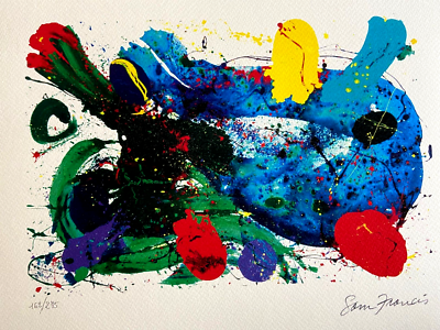 #ad Sam Francis Litografia COA originale firmata numerata matita Jackson Pollock EUR 220.00