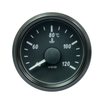 VDO SingleViu 0246 Kühlwassertemperatur 22.7OHM 120 C Schwarz 52mm-2 1/16 Zoll