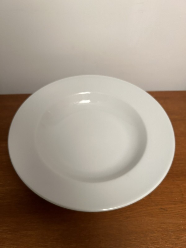 Tognana White Smooth Porcelain Rim Pasta/Soup Bowl 10 3/4" - Made in Italy