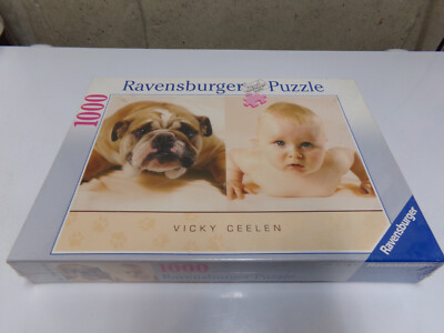 MAKE AN OFFER Ravensburger 2004  Vicky Ceelen Push Ups 1000 Pc. boxer vs baby